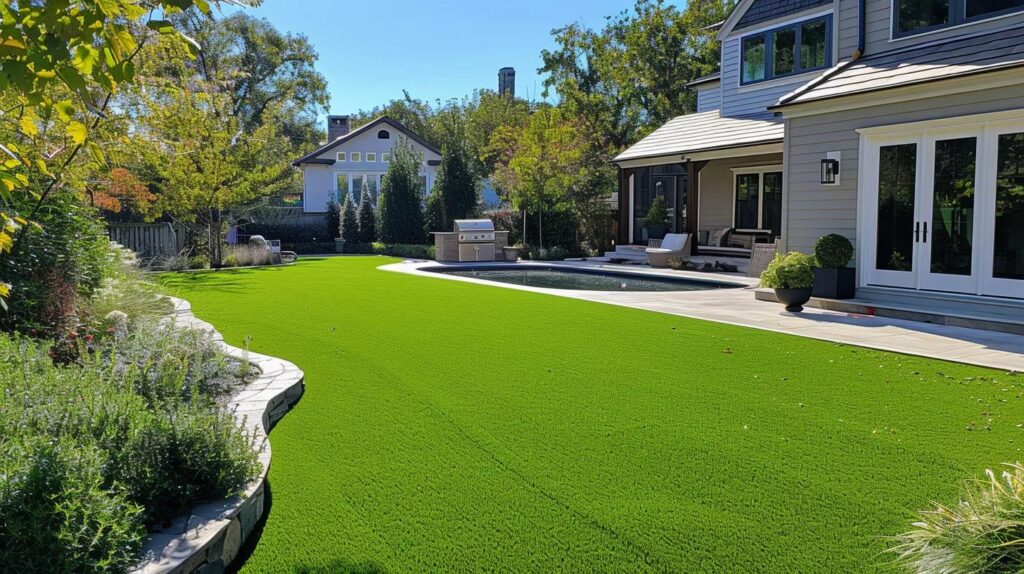 Beautifully installed artificial turf lawn in Sussex County