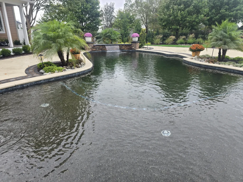 Renovated inground pool in a Millsboro DE backyard